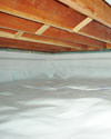 a moisture barrier installed on the walls and floors of a crawl space in Lower Sackville