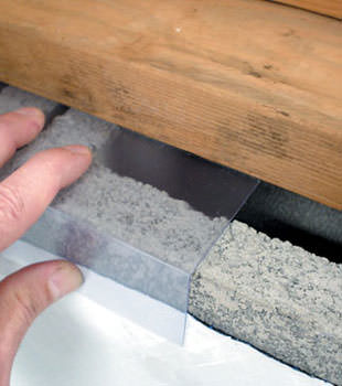 Block wall clear covering for wet crawl spaces in Riverview
