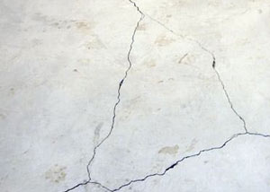 cracks in a slab floor consistent with slab heave in Amherst.
