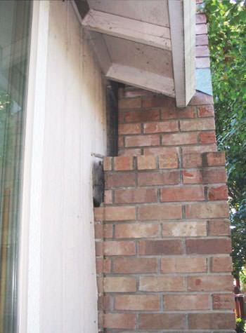 sinking, leaning chimneys that are in danger of collapse in Rothesay