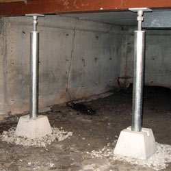 Installed crawl space jack post system in New Waterford