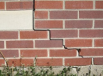 stair step cracking on a foundation wall in Halifax