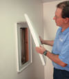 Moncton installation of wall anchor plate covers for a finished basement