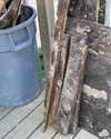 Mold destroyed debris sitting on a sidewalk in Glace Bay