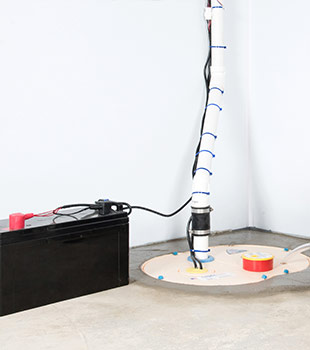 A sump pump installed in New Glasgow by Ridgeback Basement Systems