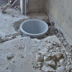 Placing a sump pit in a Bridgewater home