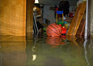 A flooded basement bedroom in Antigonish