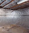 An energy efficient radiant heat and vapor barrier for a Shediac basement finishing project