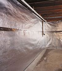Radiant heat barrier and vapor barrier for finished basement walls in Glace Bay, Nova Scotia & New Brunswick